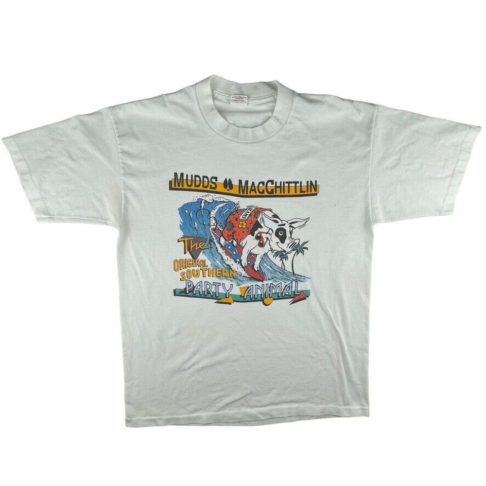 Mudds MacChittlin Southern Party Animal vintage 80s t-shirt single stitch large